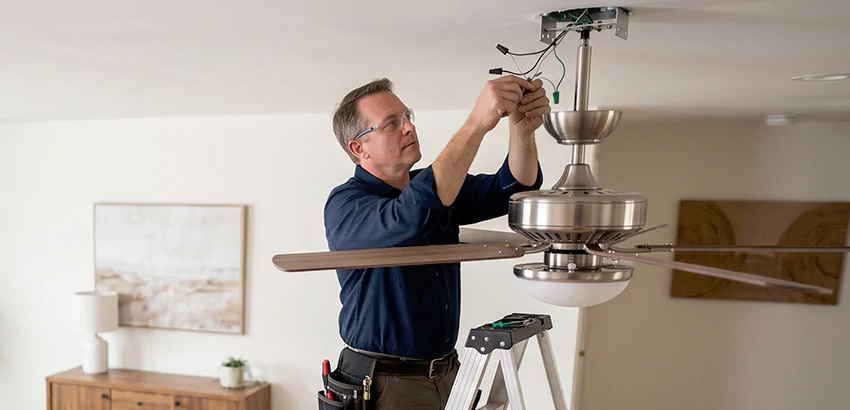 Ceiling Fan Light and Switch Repair in Billerica